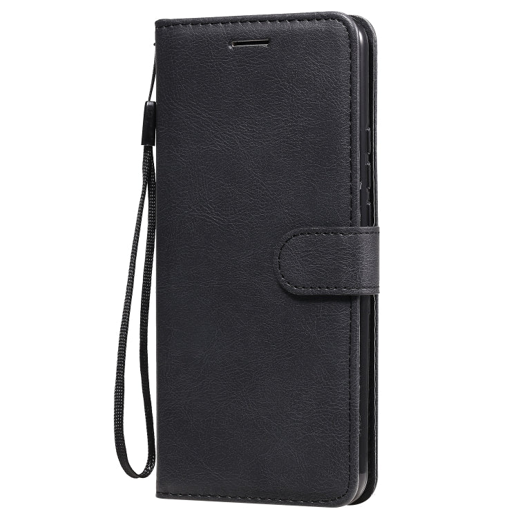 For Xiaomi Redmi 9 Solid Color Horizontal Flip Protective Leather Case with Holder & Card Slots & Wallet & Photo Frame & Lanyard