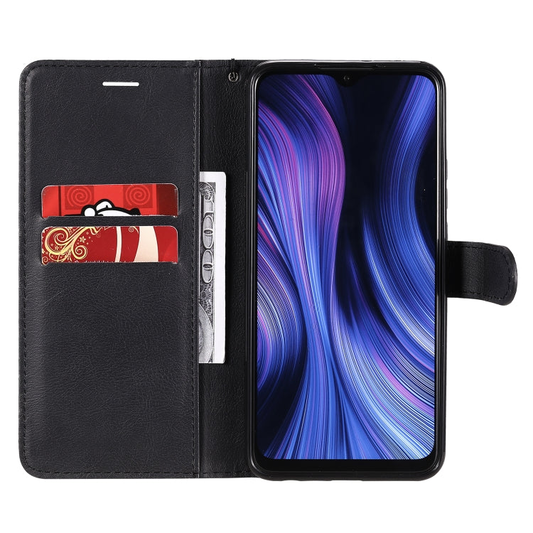 For Xiaomi Redmi 9 Solid Color Horizontal Flip Protective Leather Case with Holder & Card Slots & Wallet & Photo Frame & Lanyard