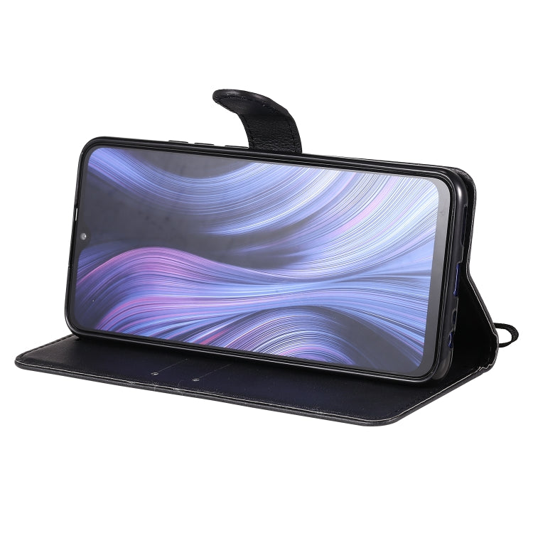 For Xiaomi Redmi 9 Solid Color Horizontal Flip Protective Leather Case with Holder & Card Slots & Wallet & Photo Frame & Lanyard