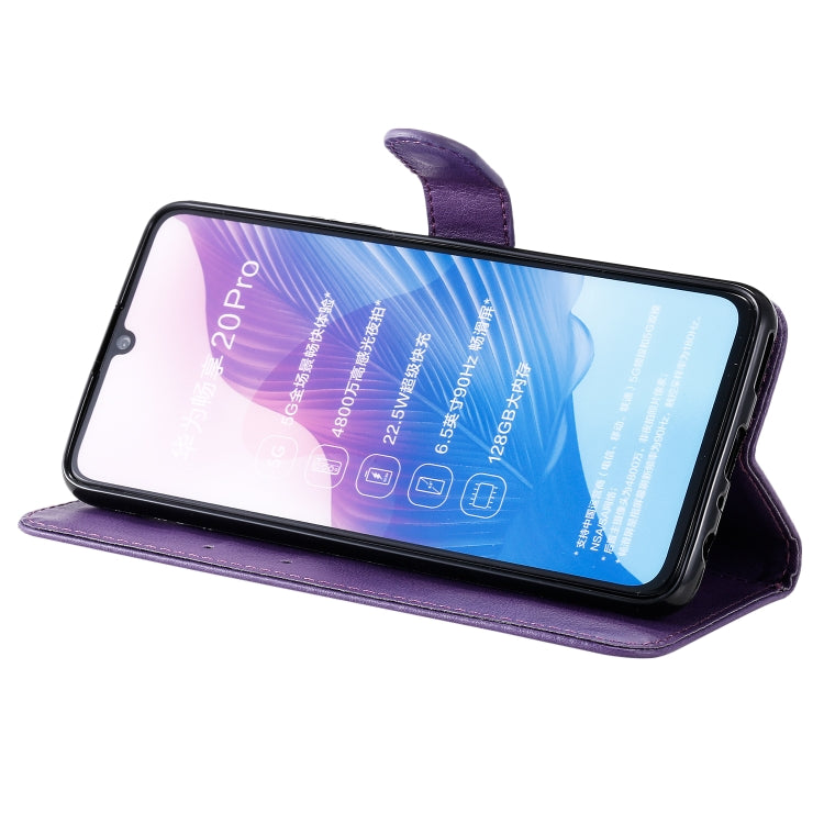 For Huawei Enjoy Z Solid Color Horizontal Flip Protective Leather Case with Holder & Card Slots & Wallet & Photo Frame & Lanyard