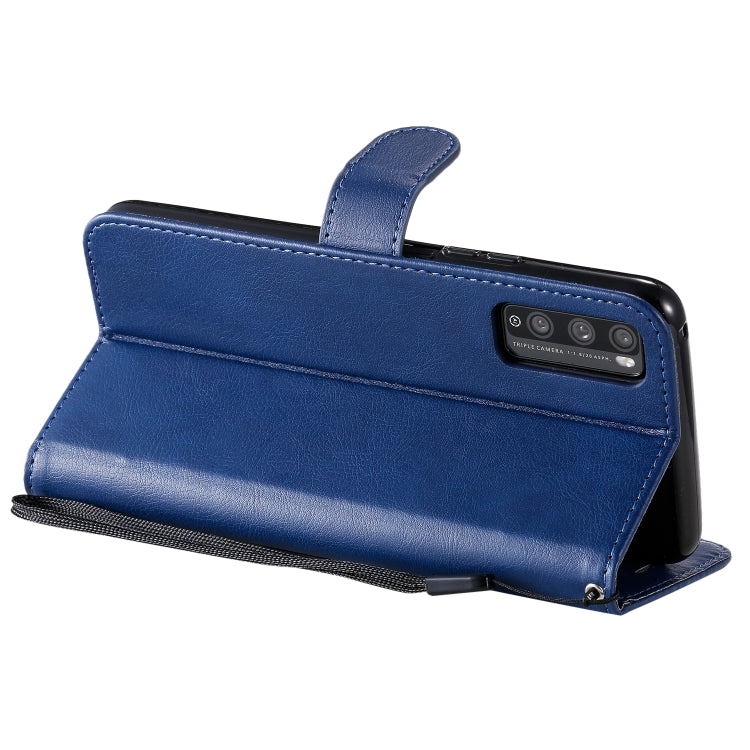 For Huawei Enjoy Z Solid Color Horizontal Flip Protective Leather Case with Holder & Card Slots & Wallet & Photo Frame & Lanyard