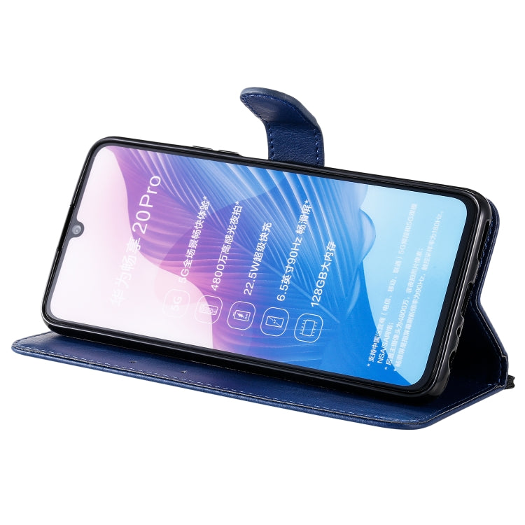 For Huawei Enjoy Z Solid Color Horizontal Flip Protective Leather Case with Holder & Card Slots & Wallet & Photo Frame & Lanyard