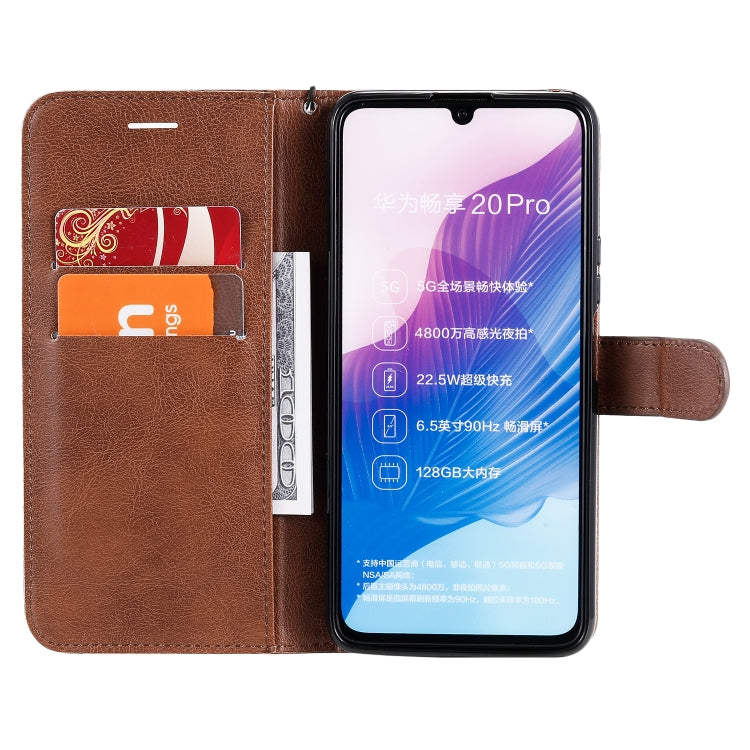 For Huawei Enjoy Z Solid Color Horizontal Flip Protective Leather Case with Holder & Card Slots & Wallet & Photo Frame & Lanyard