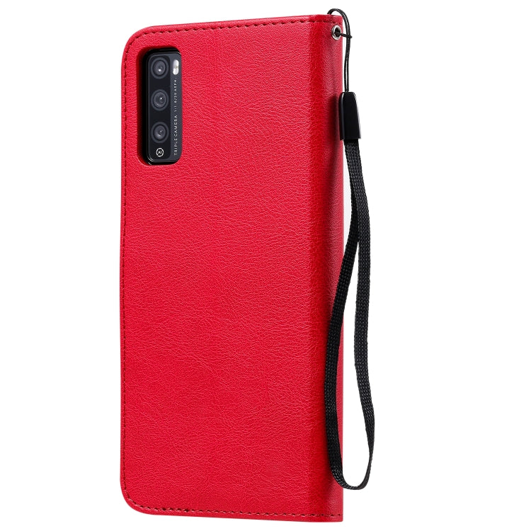 For Huawei Enjoy Z Solid Color Horizontal Flip Protective Leather Case with Holder & Card Slots & Wallet & Photo Frame & Lanyard