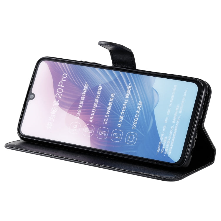 For Huawei Enjoy Z Solid Color Horizontal Flip Protective Leather Case with Holder & Card Slots & Wallet & Photo Frame & Lanyard