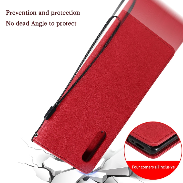 For LG G9 Solid Color Horizontal Flip Protective Leather Case with Holder & Card Slots & Wallet & Photo Frame & Lanyard