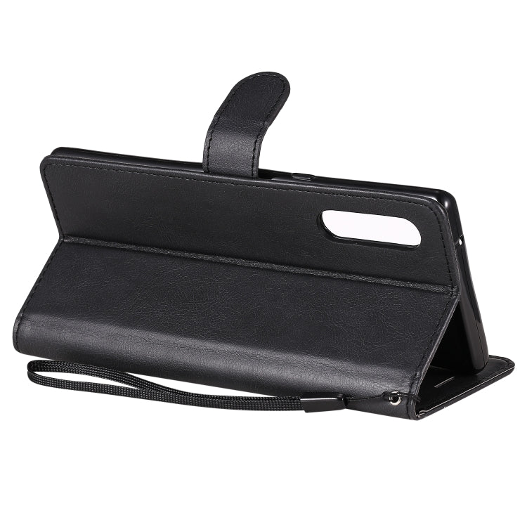 For LG G9 Solid Color Horizontal Flip Protective Leather Case with Holder & Card Slots & Wallet & Photo Frame & Lanyard