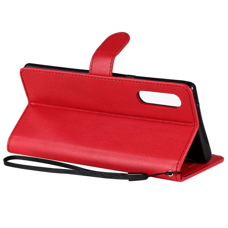 For LG G9 Solid Color Horizontal Flip Protective Leather Case with Holder & Card Slots & Wallet & Photo Frame & Lanyard