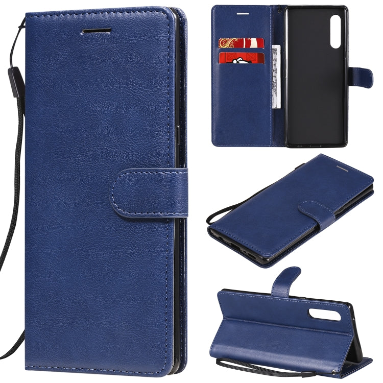 For LG G9 Solid Color Horizontal Flip Protective Leather Case with Holder & Card Slots & Wallet & Photo Frame & Lanyard