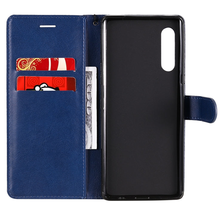 For LG G9 Solid Color Horizontal Flip Protective Leather Case with Holder & Card Slots & Wallet & Photo Frame & Lanyard