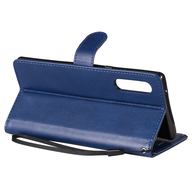 For LG G9 Solid Color Horizontal Flip Protective Leather Case with Holder & Card Slots & Wallet & Photo Frame & Lanyard