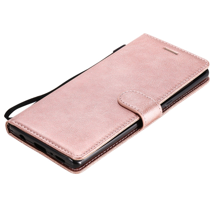 For LG G9 Solid Color Horizontal Flip Protective Leather Case with Holder & Card Slots & Wallet & Photo Frame & Lanyard