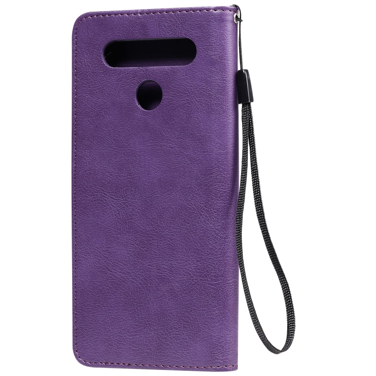 For LG K41S / K51S Solid Color Horizontal Flip Protective Leather Case with Holder & Card Slots & Wallet & Photo Frame & Lanyard