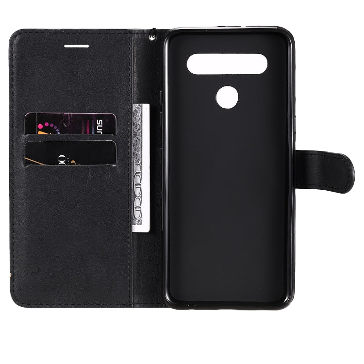 For LG K41S / K51S Solid Color Horizontal Flip Protective Leather Case with Holder & Card Slots & Wallet & Photo Frame & Lanyard
