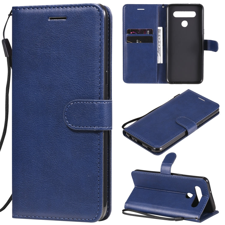For LG K41S / K51S Solid Color Horizontal Flip Protective Leather Case with Holder & Card Slots & Wallet & Photo Frame & Lanyard