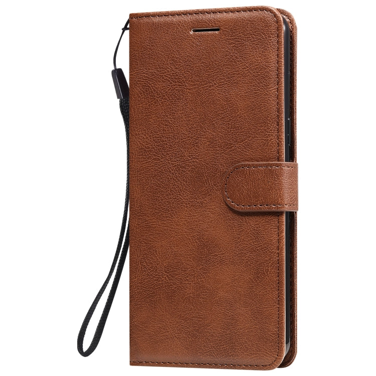 For LG K50S Solid Color Horizontal Flip Protective Leather Case with Holder & Card Slots & Wallet & Photo Frame & Lanyard