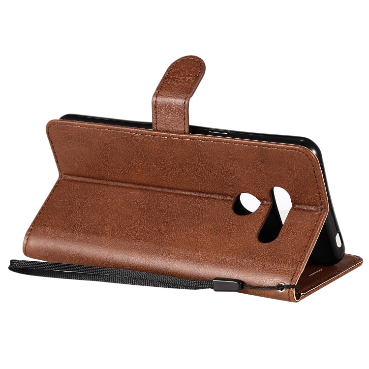 For LG K50S Solid Color Horizontal Flip Protective Leather Case with Holder & Card Slots & Wallet & Photo Frame & Lanyard