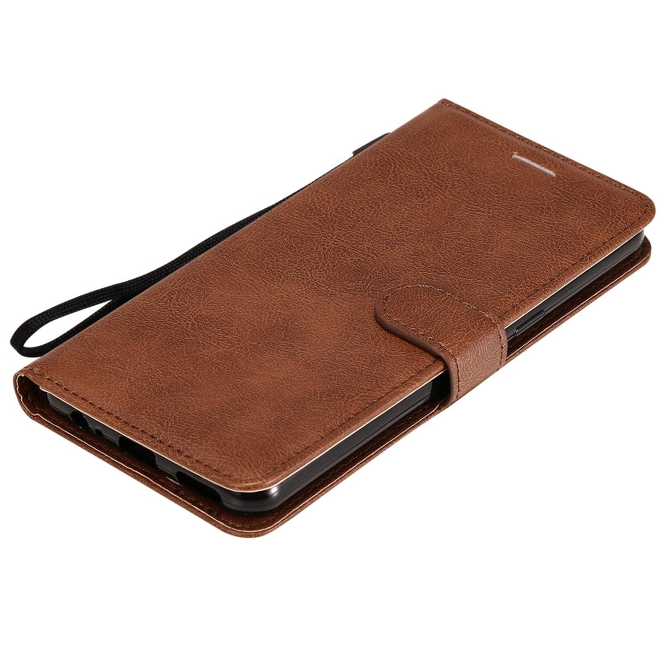 For LG K50S Solid Color Horizontal Flip Protective Leather Case with Holder & Card Slots & Wallet & Photo Frame & Lanyard