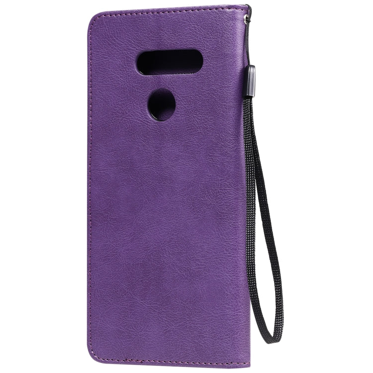 For LG K50S Solid Color Horizontal Flip Protective Leather Case with Holder & Card Slots & Wallet & Photo Frame & Lanyard