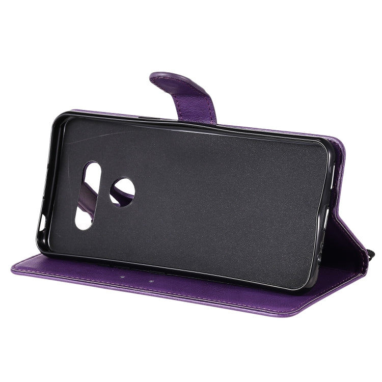 For LG K50S Solid Color Horizontal Flip Protective Leather Case with Holder & Card Slots & Wallet & Photo Frame & Lanyard