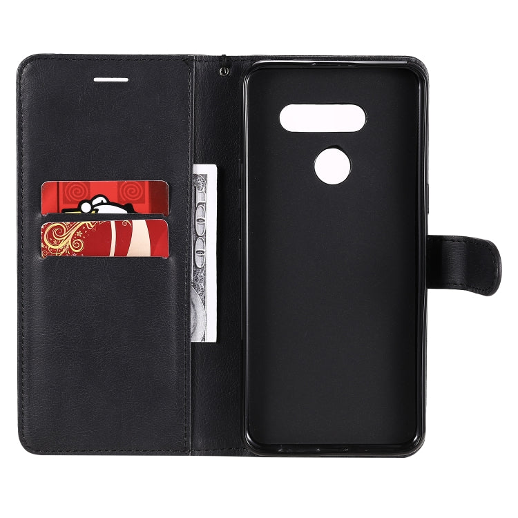 For LG K50S Solid Color Horizontal Flip Protective Leather Case with Holder & Card Slots & Wallet & Photo Frame & Lanyard