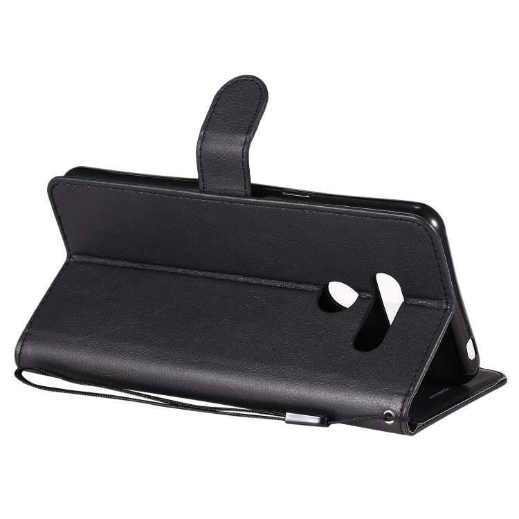 For LG K50S Solid Color Horizontal Flip Protective Leather Case with Holder & Card Slots & Wallet & Photo Frame & Lanyard