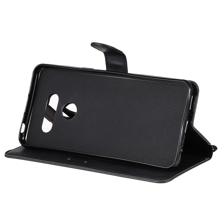 For LG K50S Solid Color Horizontal Flip Protective Leather Case with Holder & Card Slots & Wallet & Photo Frame & Lanyard