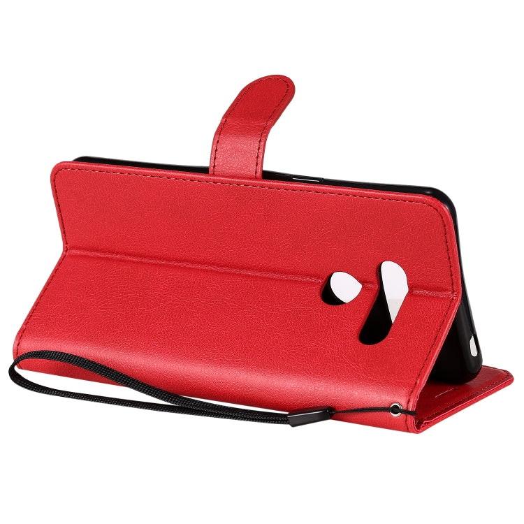 For LG K50S Solid Color Horizontal Flip Protective Leather Case with Holder & Card Slots & Wallet & Photo Frame & Lanyard