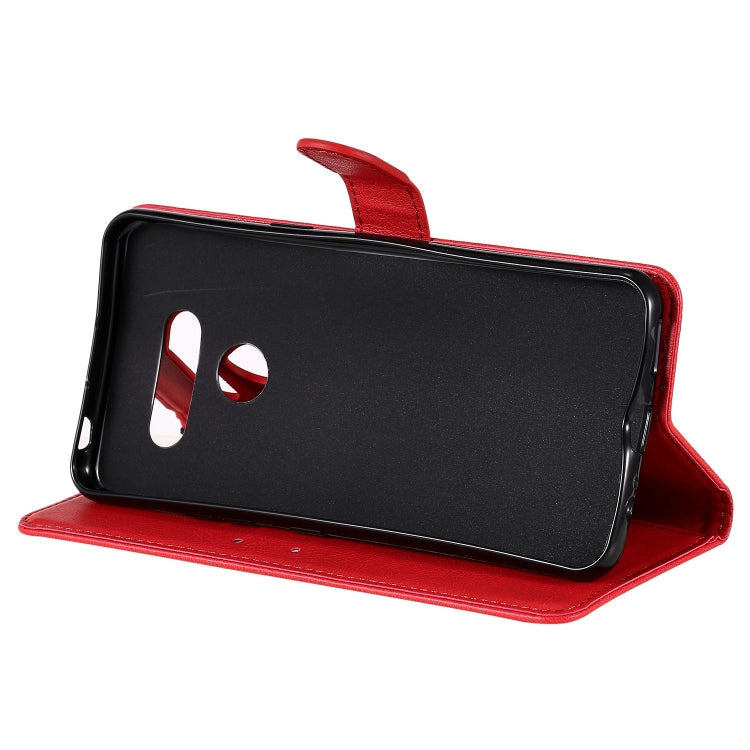 For LG K50S Solid Color Horizontal Flip Protective Leather Case with Holder & Card Slots & Wallet & Photo Frame & Lanyard