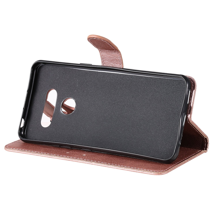 For LG K50S Solid Color Horizontal Flip Protective Leather Case with Holder & Card Slots & Wallet & Photo Frame & Lanyard