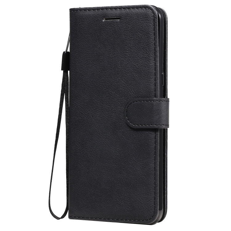 For LG K51 Solid Color Horizontal Flip Protective Leather Case with Holder & Card Slots & Wallet & Photo Frame & Lanyard