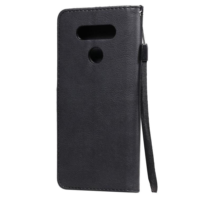 For LG K51 Solid Color Horizontal Flip Protective Leather Case with Holder & Card Slots & Wallet & Photo Frame & Lanyard