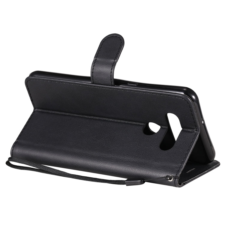 For LG K51 Solid Color Horizontal Flip Protective Leather Case with Holder & Card Slots & Wallet & Photo Frame & Lanyard