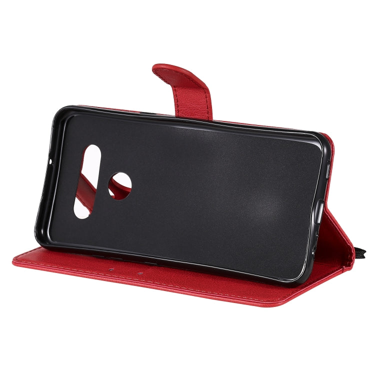 For LG K51 Solid Color Horizontal Flip Protective Leather Case with Holder & Card Slots & Wallet & Photo Frame & Lanyard