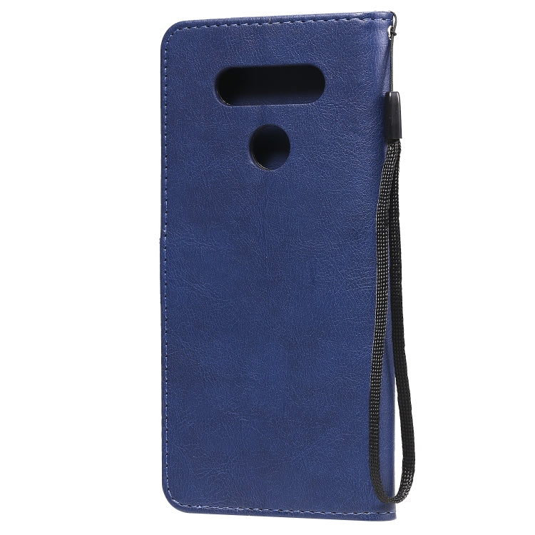For LG K51 Solid Color Horizontal Flip Protective Leather Case with Holder & Card Slots & Wallet & Photo Frame & Lanyard