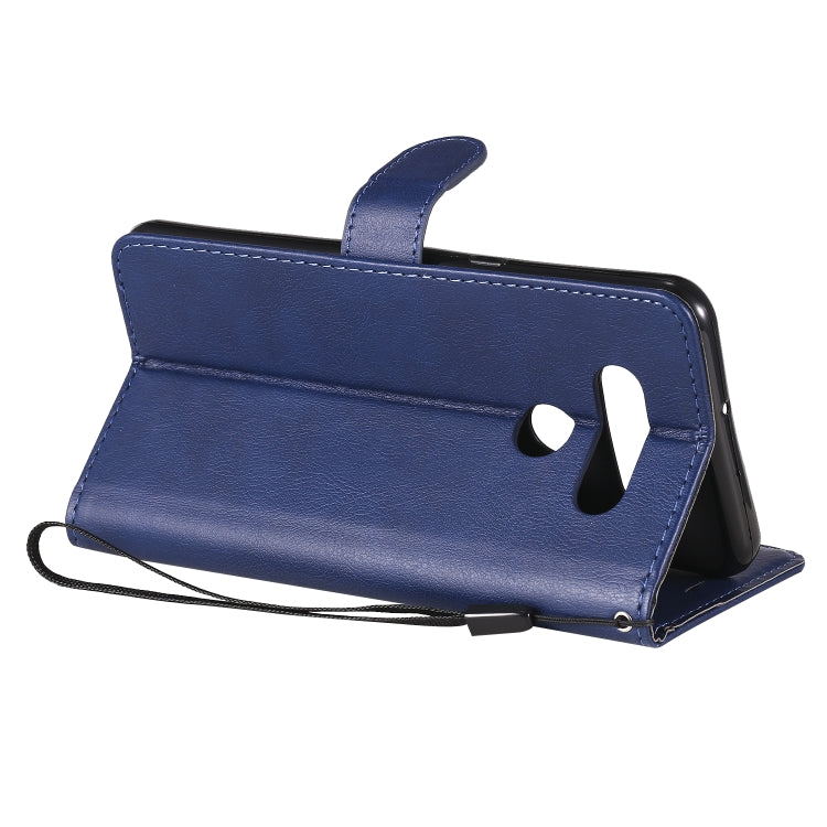 For LG K51 Solid Color Horizontal Flip Protective Leather Case with Holder & Card Slots & Wallet & Photo Frame & Lanyard