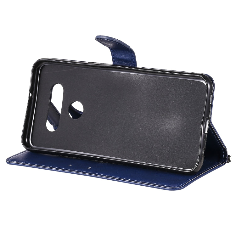 For LG K51 Solid Color Horizontal Flip Protective Leather Case with Holder & Card Slots & Wallet & Photo Frame & Lanyard