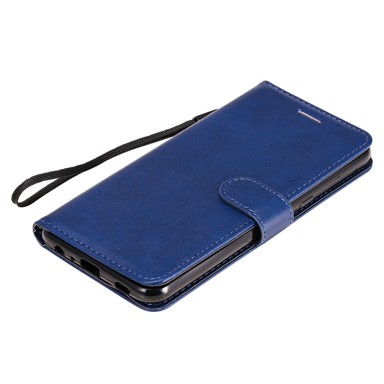 For LG K51 Solid Color Horizontal Flip Protective Leather Case with Holder & Card Slots & Wallet & Photo Frame & Lanyard