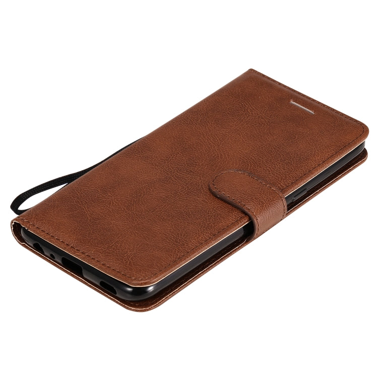 For LG K61 Solid Color Horizontal Flip Protective Leather Case with Holder & Card Slots & Wallet & Photo Frame & Lanyard