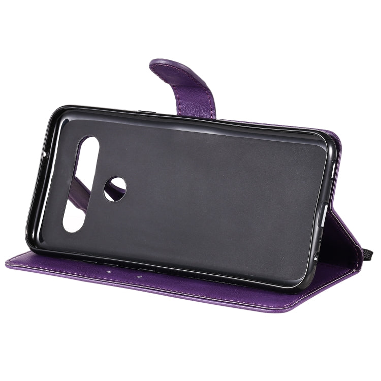 For LG K61 Solid Color Horizontal Flip Protective Leather Case with Holder & Card Slots & Wallet & Photo Frame & Lanyard
