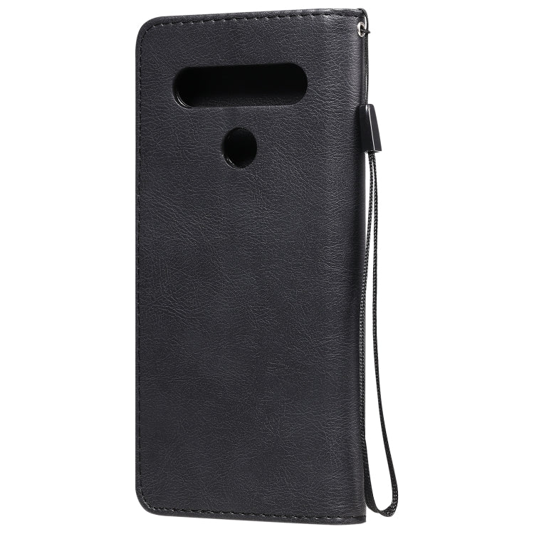 For LG K61 Solid Color Horizontal Flip Protective Leather Case with Holder & Card Slots & Wallet & Photo Frame & Lanyard