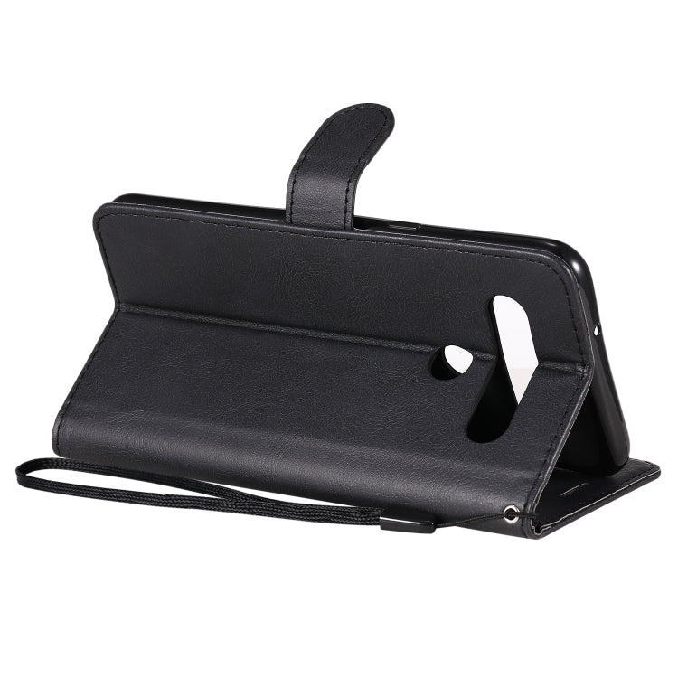 For LG K61 Solid Color Horizontal Flip Protective Leather Case with Holder & Card Slots & Wallet & Photo Frame & Lanyard