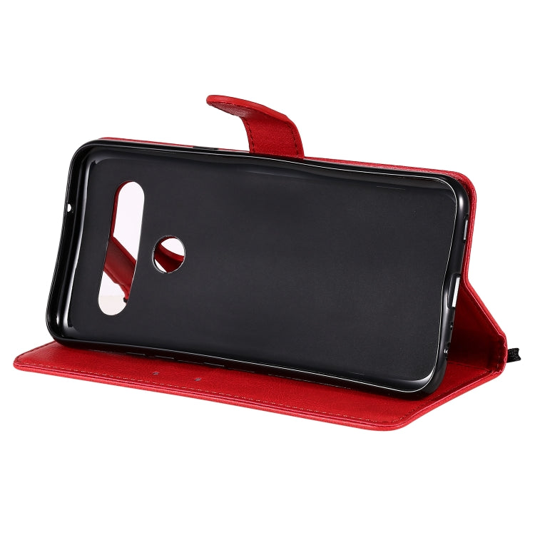 For LG K61 Solid Color Horizontal Flip Protective Leather Case with Holder & Card Slots & Wallet & Photo Frame & Lanyard