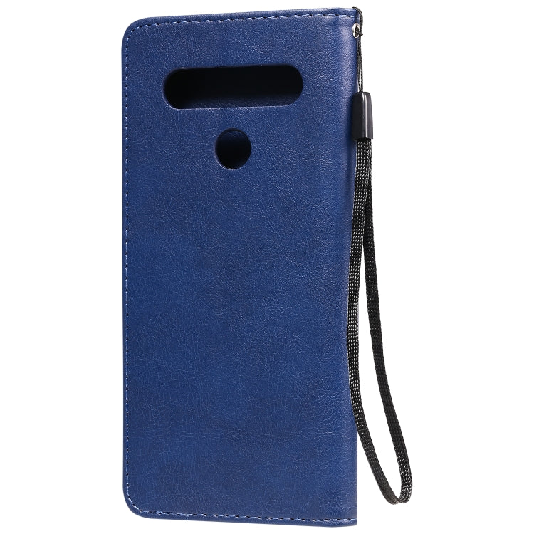 For LG K61 Solid Color Horizontal Flip Protective Leather Case with Holder & Card Slots & Wallet & Photo Frame & Lanyard