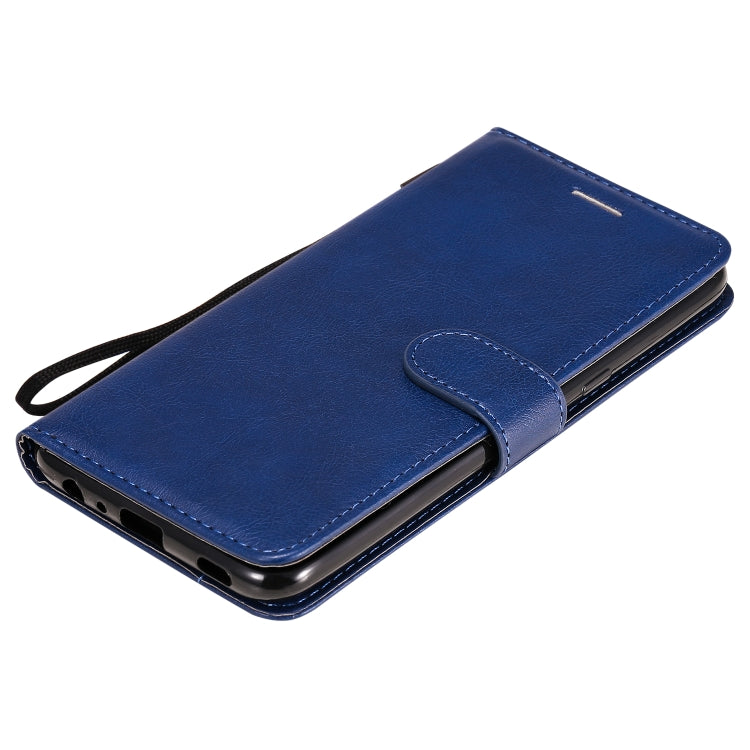 For LG K61 Solid Color Horizontal Flip Protective Leather Case with Holder & Card Slots & Wallet & Photo Frame & Lanyard