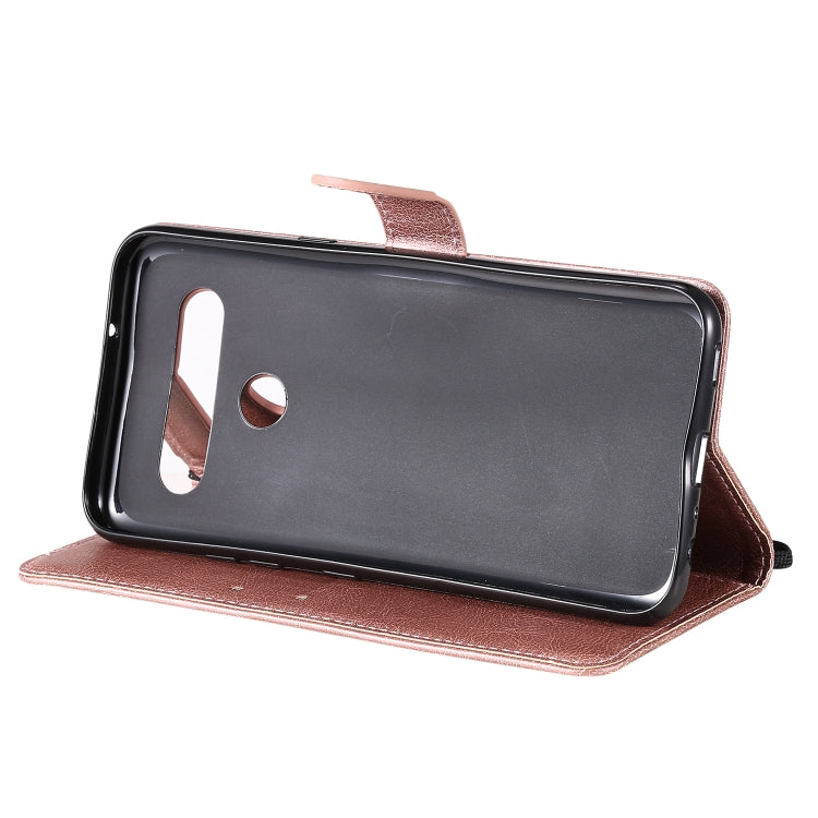 For LG K61 Solid Color Horizontal Flip Protective Leather Case with Holder & Card Slots & Wallet & Photo Frame & Lanyard