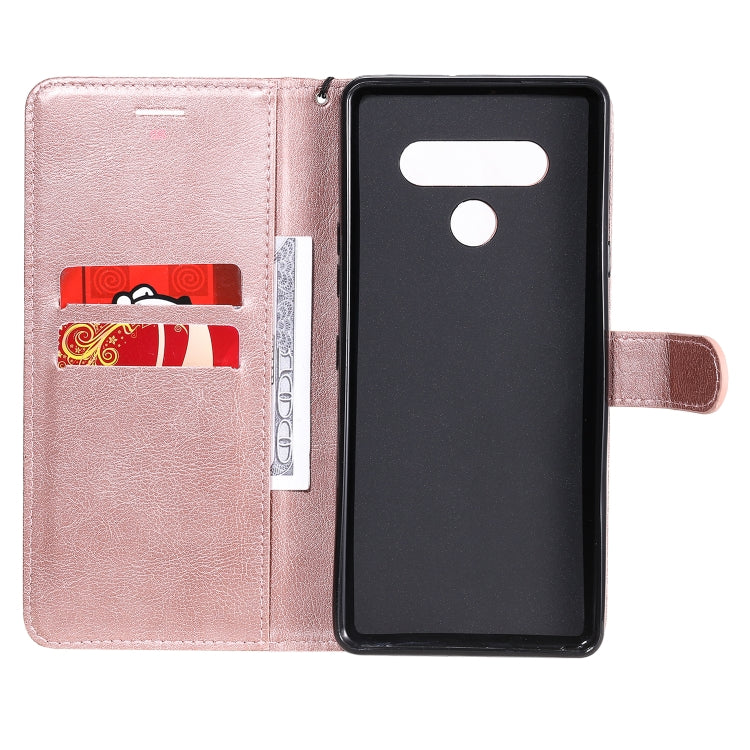 For LG Stylo 6 Solid Color Horizontal Flip Protective Leather Case with Holder & Card Slots & Wallet & Photo Frame & Lanyard