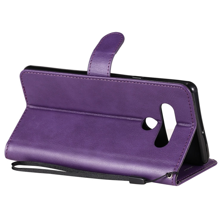 For Motorola Moto E6s (2020) Solid Color Horizontal Flip Protective Leather Case with Holder & Card Slots & Wallet & Photo Frame & Lanyard