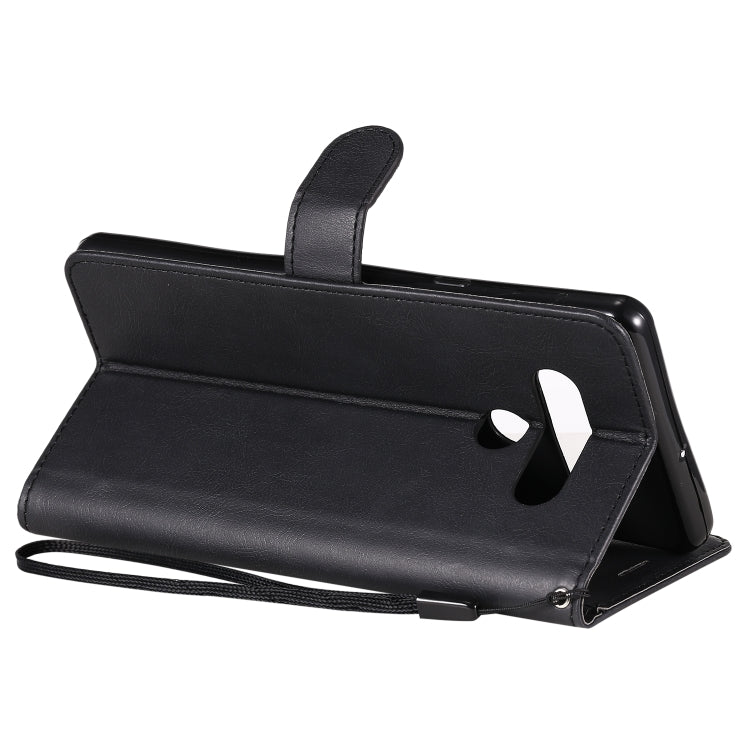 For Motorola Moto E6s (2020) Solid Color Horizontal Flip Protective Leather Case with Holder & Card Slots & Wallet & Photo Frame & Lanyard