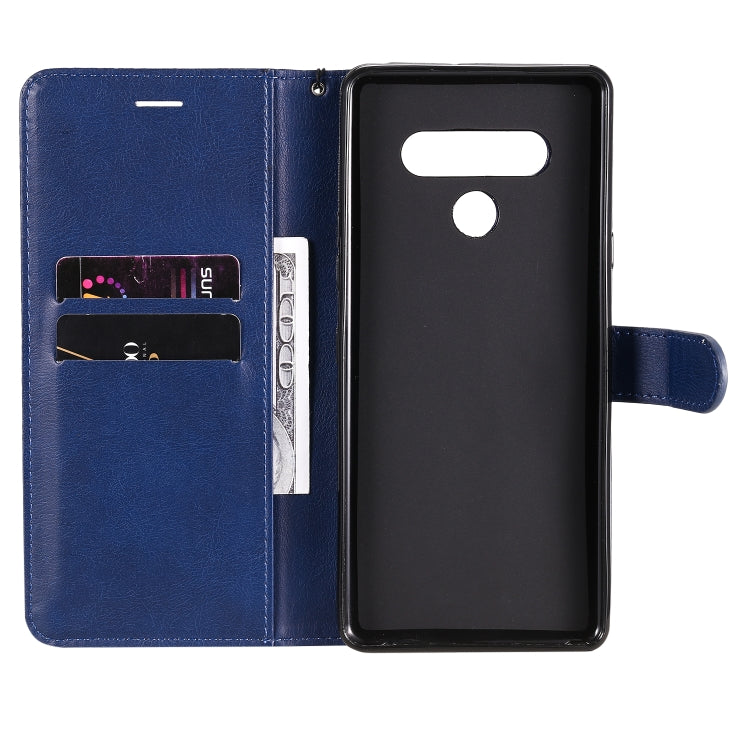 For Motorola Moto E6s (2020) Solid Color Horizontal Flip Protective Leather Case with Holder & Card Slots & Wallet & Photo Frame & Lanyard